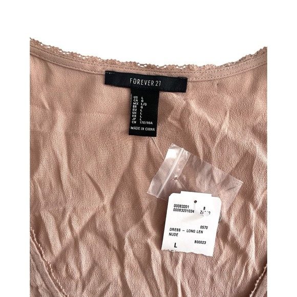 NWT Forever 21 Smocked Peach Maxi Dress Button Detail Cottagecore Prairie Church - Picture 7 of 10